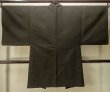 Photo2: P0708J Vintage Japanese kimono Dark Brown Men's Haori for men / Silk. (Grade B) (2)