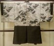 Photo3: P0708J Vintage Japanese kimono Dark Brown Men's Haori for men / Silk. (Grade B) (3)