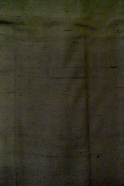 Photo6: P0708J Vintage Japanese kimono Dark Brown Men's Haori for men / Silk. (Grade B) (6)