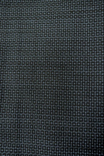 Photo7: Mint P0708K Vintage Japanese kimono Dark Navy Blue OSHIMA-TSUMUGI for men / Silk. Tortoise-shell pattern(Hexagonal pattern) (Grade A+) (7)
