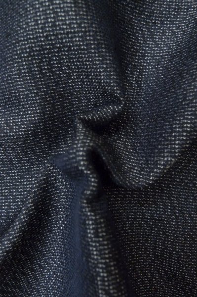 Photo9: Mint P0708L Vintage Japanese kimono Dark Navy Blue Men's Haori for men / Silk. Geometrical pattern (Grade A) (9)