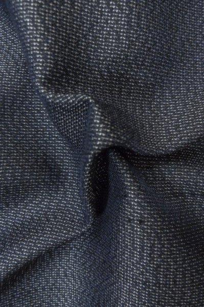 Photo10: Mint P0708L Vintage Japanese kimono Dark Navy Blue Men's Haori for men / Silk. Geometrical pattern (Grade A) (10)