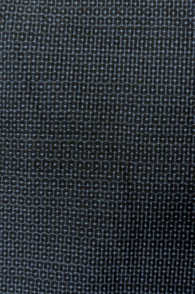 Photo6: P0708M Vintage Japanese kimono Dark Navy Blue OSHIMA-TSUMUGI for men / Silk. Tortoise-shell pattern(Hexagonal pattern) (Grade A) (6)