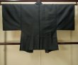 Photo2: Mint P0708P Vintage Japanese kimono Dark Navy Blue OSHIMA-TSUMUGI for men / Silk. Geometrical pattern (Grade B) (2)