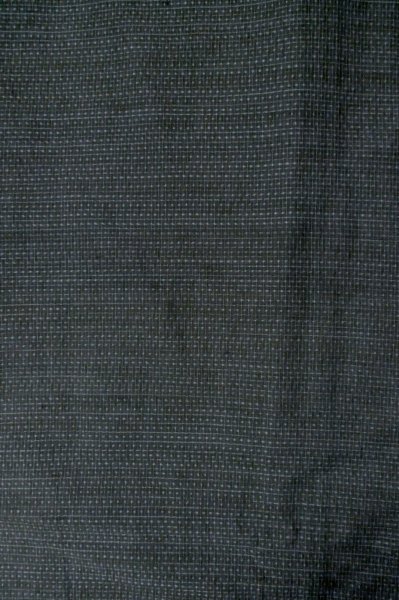 Photo6: Mint P0708P Vintage Japanese kimono Dark Navy Blue OSHIMA-TSUMUGI for men / Silk. Geometrical pattern (Grade B) (6)