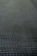 Photo9: Mint P0708P Vintage Japanese kimono Dark Navy Blue OSHIMA-TSUMUGI for men / Silk. Geometrical pattern (Grade B) (9)