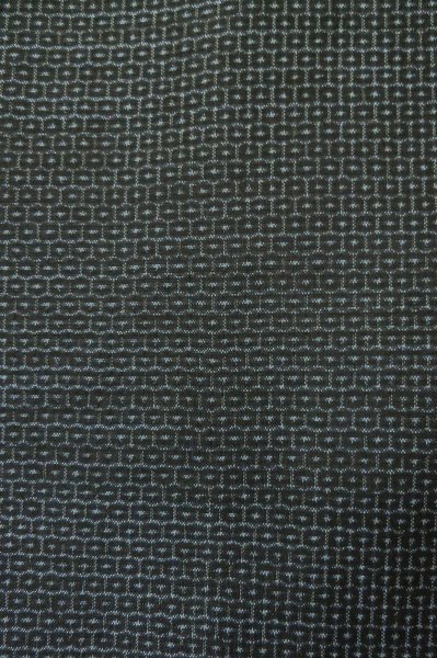 Photo7: Mint P0708S Vintage Japanese kimono Dark Navy Blue OSHIMA-TSUMUGI for men / Silk. Tortoise-shell pattern(Hexagonal pattern) (Grade A) (7)