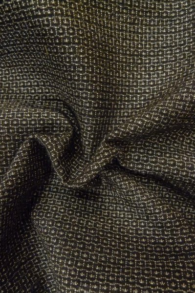 Photo10: Mint P0708T Vintage Japanese kimono Dark Brown Men's Haori for men / Silk. Tortoise-shell pattern(Hexagonal pattern) (Grade A) (10)