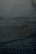 Photo8: P0708U Vintage Japanese kimono Dark Navy Blue OSHIMA-TSUMUGI for men / Silk. Tortoise-shell pattern(Hexagonal pattern) (Grade A) (8)