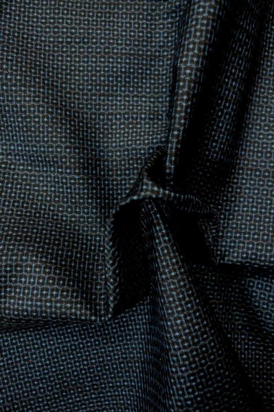 Photo10: P0708U Vintage Japanese kimono Dark Navy Blue OSHIMA-TSUMUGI for men / Silk. Tortoise-shell pattern(Hexagonal pattern) (Grade A) (10)