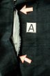 Photo19: P0708W Vintage Japanese kimono Dark Teal Men's Haori for men / Silk. (Grade D) (19)