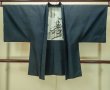 Photo1: Mint P0708X Vintage Japanese kimono Dark Navy Blue Men's Haori for men / Silk. (Grade A) (1)