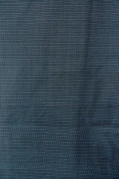 Photo6: Mint P0708Y Vintage Japanese kimono Dark Navy Blue OSHIMA-TSUMUGI for men / Silk. Geometrical pattern, Vertical Ikat(rare) (Grade A) (6)