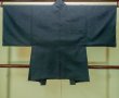Photo2: Mint P0708Z Vintage Japanese kimono Dark Teal Men's Haori for men / Silk. (Grade A) (2)