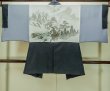Photo3: Mint P0708Z Vintage Japanese kimono Dark Teal Men's Haori for men / Silk. (Grade A) (3)
