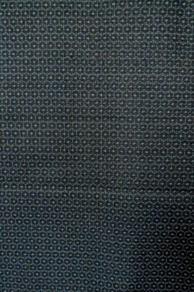 Photo7: Mint P0709A Vintage Japanese kimono Dark Navy Blue OSHIMA-TSUMUGI for men / Silk. Tortoise-shell pattern(Hexagonal pattern) (Grade A+) (7)