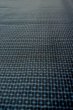 Photo9: Mint P0709B Vintage Japanese kimono Dark Navy Blue OSHIMA-TSUMUGI for men / Silk. Geometrical pattern (Grade A+) (9)
