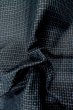 Photo10: Mint P0709B Vintage Japanese kimono Dark Navy Blue OSHIMA-TSUMUGI for men / Silk. Geometrical pattern (Grade A+) (10)