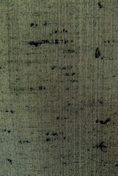 Photo4: P0709C Vintage Japanese kimono Dark Greenish Gray Men's Haori for men / Silk. (Grade A) (4)