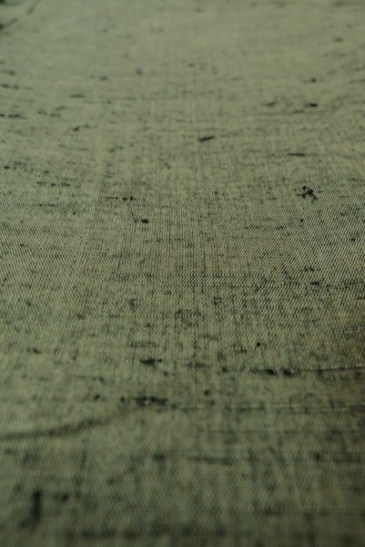 Photo7: P0709C Vintage Japanese kimono Dark Greenish Gray Men's Haori for men / Silk. (Grade A) (7)