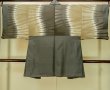 Photo3: Mint P0709D Vintage Japanese kimono Dark Brown OSHIMA-TSUMUGI for men / Silk. Tortoise-shell pattern(Hexagonal pattern) (Grade A) (3)