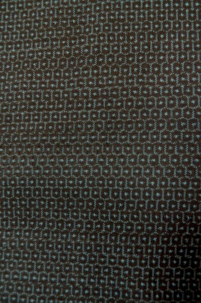 Photo6: Mint P0709D Vintage Japanese kimono Dark Brown OSHIMA-TSUMUGI for men / Silk. Tortoise-shell pattern(Hexagonal pattern) (Grade A) (6)