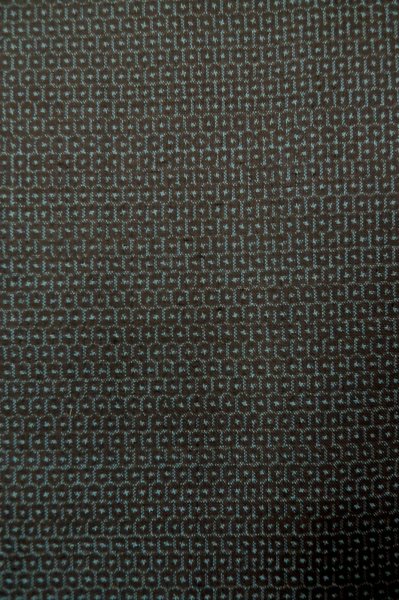 Photo7: Mint P0709D Vintage Japanese kimono Dark Brown OSHIMA-TSUMUGI for men / Silk. Tortoise-shell pattern(Hexagonal pattern) (Grade A) (7)