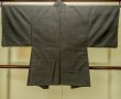 Photo2: P0709E Vintage Japanese kimono Dark Brown Men's Haori for men / Silk. Dot (Grade B) (2)