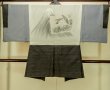 Photo3: P0709E Vintage Japanese kimono Dark Brown Men's Haori for men / Silk. Dot (Grade B) (3)