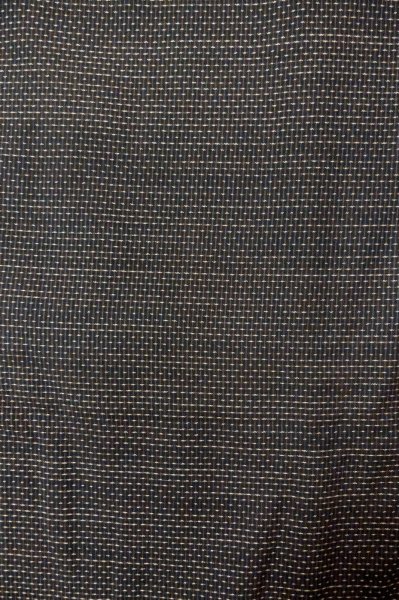 Photo5: P0709E Vintage Japanese kimono Dark Brown Men's Haori for men / Silk. Dot (Grade B) (5)