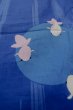 Photo9: Mint P0722A Used Japanese kimono Pale Blue YUKATA summer(made in Other than Japan) for women / Cotton. Circle, Goldfish pattern (Grade A) (9)