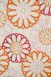 Photo4: P0722D Used Japanese kimono Light Off White YUKATA summer(made in Other than Japan) for women / Cotton. Flower (Grade A) (4)