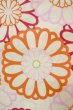 Photo5: P0722D Used Japanese kimono Light Off White YUKATA summer(made in Other than Japan) for women / Cotton. Flower (Grade A) (5)