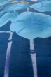 Photo8: P0722F Used Japanese kimono Blue YUKATA summer(made in Other than Japan) for women / Cotton. UME plum bloom, Morning Glories, Dragonfly Pattern (Grade A) (8)