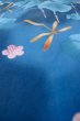 Photo10: P0722F Used Japanese kimono Blue YUKATA summer(made in Other than Japan) for women / Cotton. UME plum bloom, Morning Glories, Dragonfly Pattern (Grade A) (10)