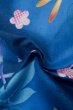 Photo11: P0722F Used Japanese kimono Blue YUKATA summer(made in Other than Japan) for women / Cotton. UME plum bloom, Morning Glories, Dragonfly Pattern (Grade A) (11)