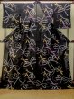 Photo2: P0722K Used Japanese kimono Black YUKATA summer(made in Other than Japan) for women / Cotton. Gradation, Dragonfly pattern (Grade B) (2)