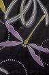 Photo5: P0722K Used Japanese kimono Black YUKATA summer(made in Other than Japan) for women / Cotton. Gradation, Dragonfly pattern (Grade B) (5)