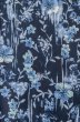 Photo4: P0722L Used Japanese kimono Dark Indigo Blue YUKATA summer(made in Other than Japan) for women / Cotton. Leaf (Grade B) (4)
