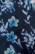 Photo7: P0722L Used Japanese kimono Dark Indigo Blue YUKATA summer(made in Other than Japan) for women / Cotton. Leaf (Grade B) (7)