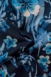 Photo11: P0722L Used Japanese kimono Dark Indigo Blue YUKATA summer(made in Other than Japan) for women / Cotton. Leaf (Grade B) (11)
