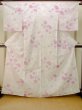 Photo2: P0722N Used Japanese kimono Pale Pink YUKATA summer(made in Other than Japan) for women / Cotton. SAKURA cherry blossom (Grade B) (2)