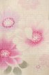 Photo6: P0722N Used Japanese kimono Pale Pink YUKATA summer(made in Other than Japan) for women / Cotton. SAKURA cherry blossom (Grade B) (6)