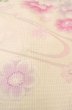 Photo9: P0722N Used Japanese kimono Pale Pink YUKATA summer(made in Other than Japan) for women / Cotton. SAKURA cherry blossom (Grade B) (9)