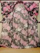 Photo3: P0722O Used Japanese kimono Black YUKATA summer(made in Other than Japan) for women / Cotton. Rose, Chains, Pearls, and Perfume Bottle Motifs (Grade B) (3)