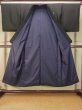 Photo2: P0722P Vintage Japanese kimono Black MONTSUKI crests for men / Silk. (Grade B) (2)