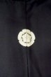 Photo3: P0722Q Vintage Japanese kimono Black MONTSUKI crests for men / Silk. (Grade B) (3)