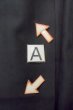 Photo9: P0722Q Vintage Japanese kimono Black MONTSUKI crests for men / Silk. (Grade B) (9)