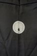 Photo3: P0722S Vintage Japanese kimono Black MONTSUKI crests for men / Silk. (Grade D) (3)