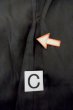 Photo9: P0722S Vintage Japanese kimono Black MONTSUKI crests for men / Silk. (Grade D) (9)